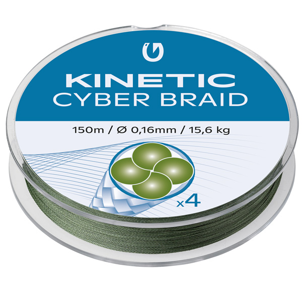 Kinetic cyber braid 4, 150m 0,14mm/14,8kg
