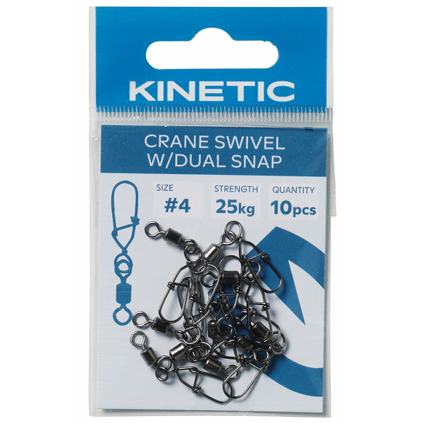 Kinetic crane svirvel m/hægte str. #8 10stk.