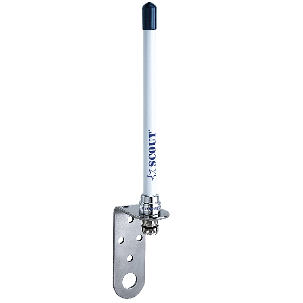 Scout km-10 vhf antenne m/kabel, vinkelbeslag & st
