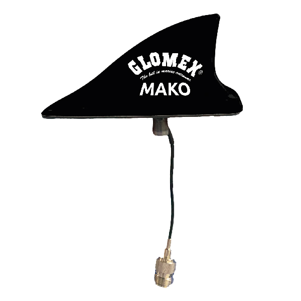 Glomex mako vhf antenne sort, 8m kabel og stik pl2