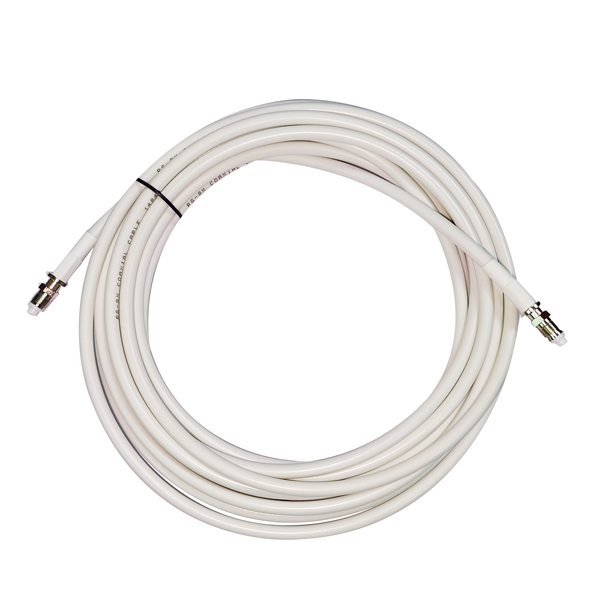 1852 vhf kabel hvid rg-8x low loss med fme stik - 