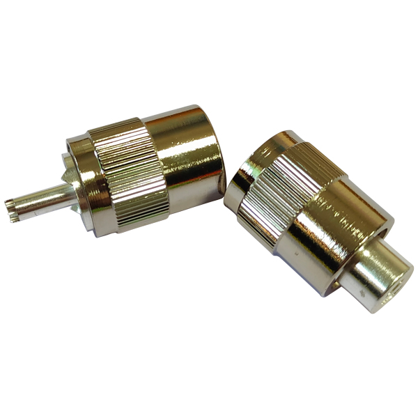 1852 vhf stik pl259 til 6mm kabel, lodning, 2-pak