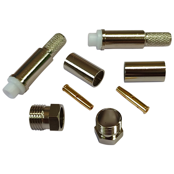 1852 fme hun stik til 6mm kabel rg58, crimpning, 2