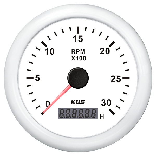 Kus omdr.tæller diesel 0-3000 0.5-250 m/time.hvid 