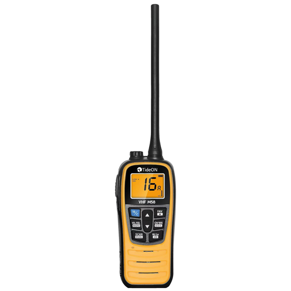 Tideon vhf m58, h�ndholdt, flyder ip67, 5w