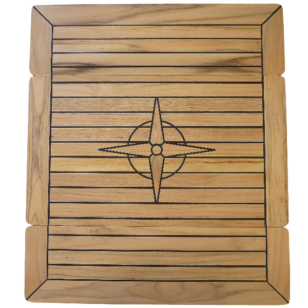 Teakbordplade foldbart 60x70/35 cm