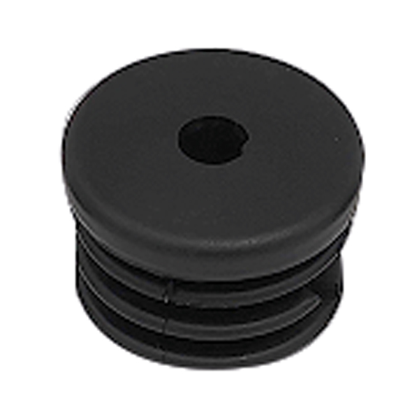 Endeprop indvendig, sort pvc til rr 25mm, 4 stk.