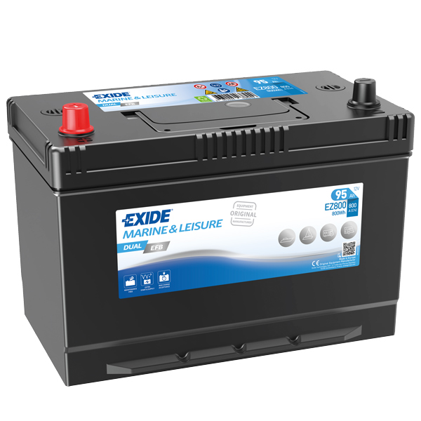 Exide batteri 95ah dual efb
