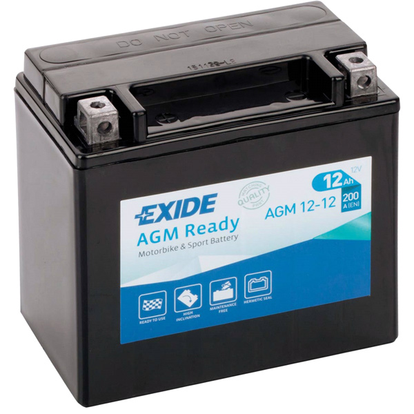 Exide 12v batteri agm12-12 12ah
