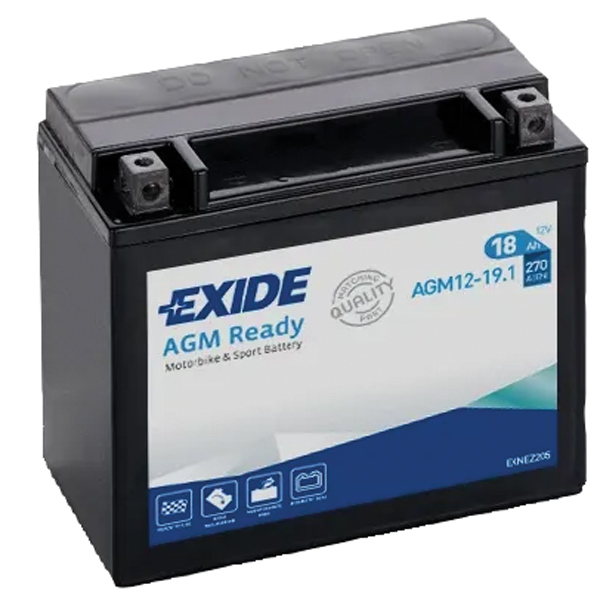Exide 12v agm batteri etx20h-bs (tr)