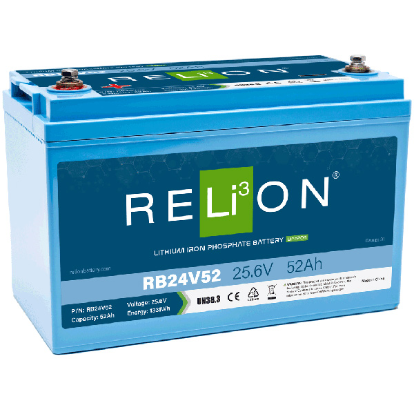 Relion batteri lifepo4 rb24v52, 52ah 25,6v