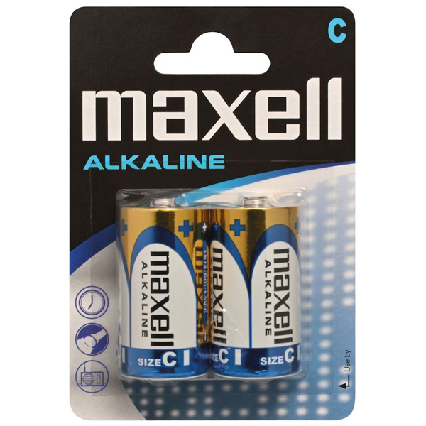 Maxell alkaline c / lr14 batterier - 2 stk.