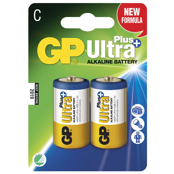 Batteri lr14 mellem 1.5v 2 stk