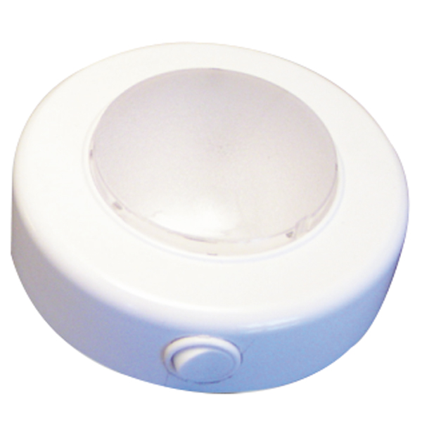 Loftslampe led 12v 2,5w  110 mm hvid plast