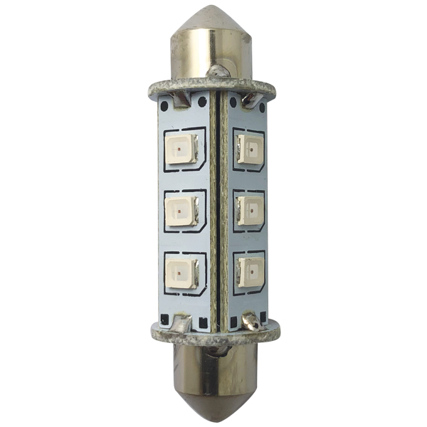 1852 led lantern pinolpre 42mm 10-36vdc rd, 2 st