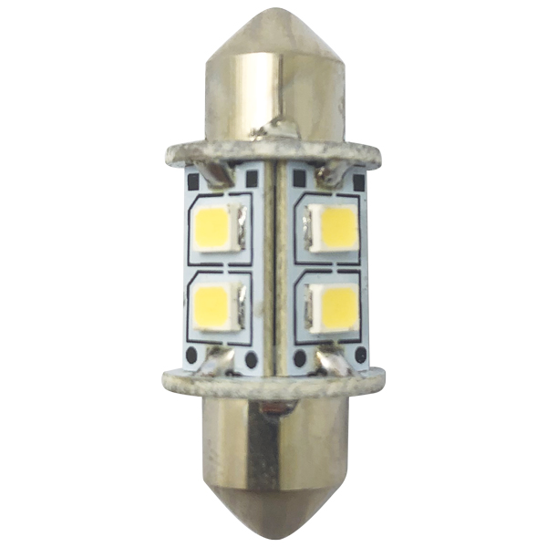 1852 led pinolpre 31mm 10-36vdc hvid, 2 stk