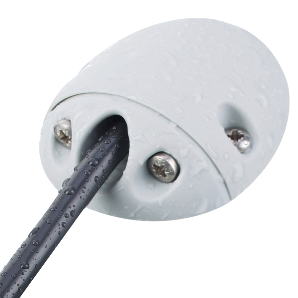 90 gr. kabel gennemføring  hvid nylon 2-8mm kabel