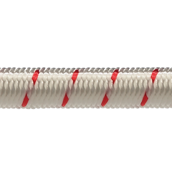 Robline elastik snor 5 mm hvid/rød 100 meter