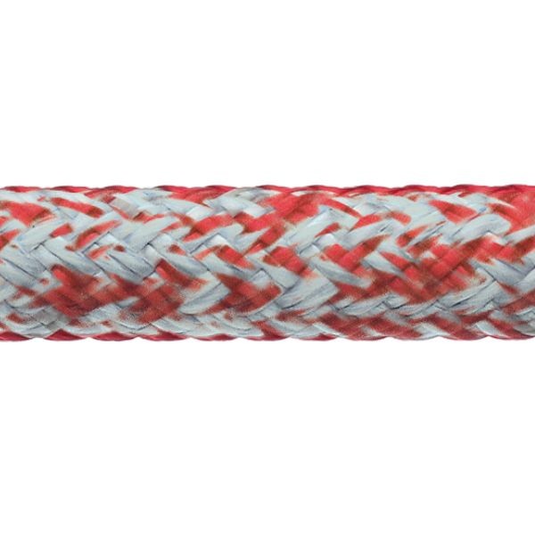 Robline globe pro robtec fald, 8mm hvid/rd  - 1 m