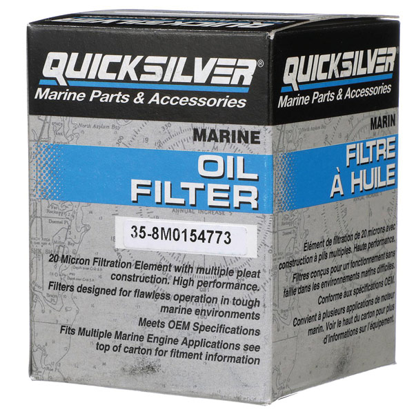 Quicksilver 8m0154773 oliefilter til forskellige m