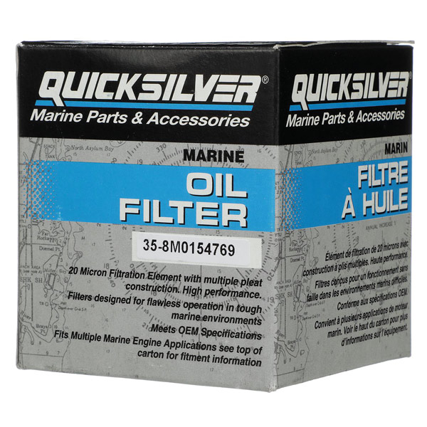Quicksilver 8m0154769 oliefilter til forskellige m