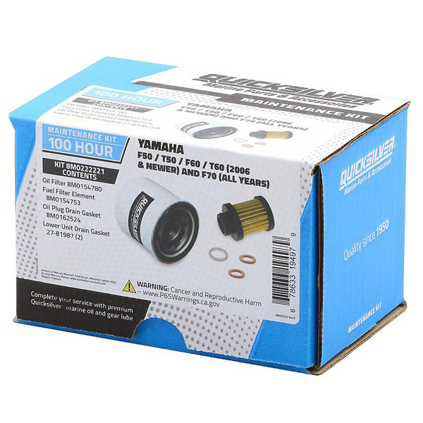 Quicksilver 8m0222221 100t service kit, yamaha f50