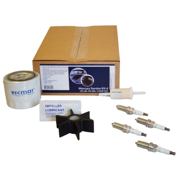 Mercury servicekit 6 (75, 80, 90 100, 115hk efi)