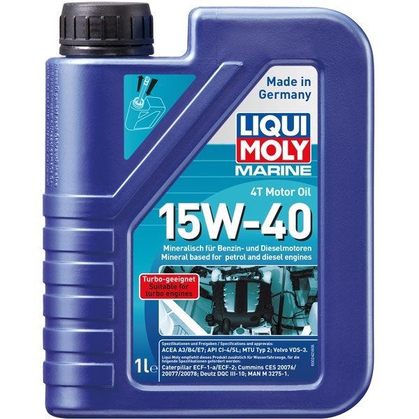 Liqui moly marine 4t motor olie 15w-40 1 liter