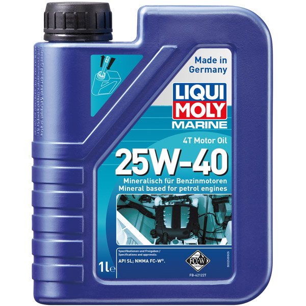 Liqui moly marine 4t motor olie 25w-40 1 liter