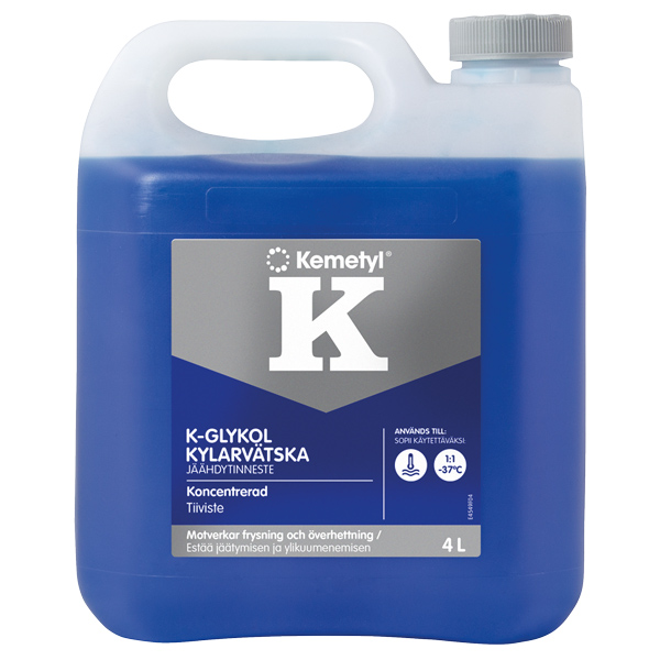 Kemetyl k-glykol kølervæske 4 liter