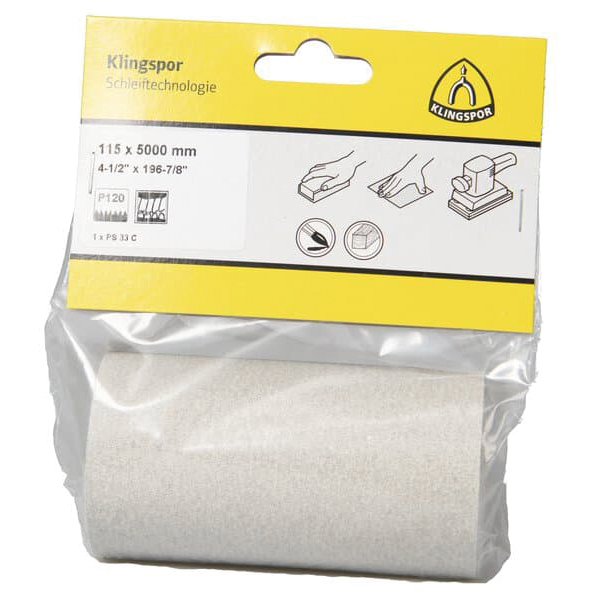 Klingspor sliberulle ps33 p80 11,5 cm x 5 meter