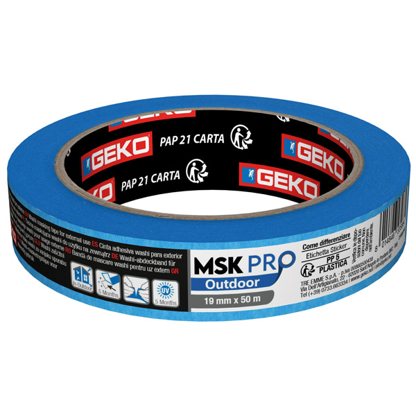 Geko pro outdoor bl� afd�kningstape, 5 mdr uvr. 19