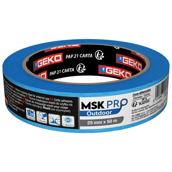Geko pro outdoor bl� afd�kningstape, 5 mdr uvr. 25