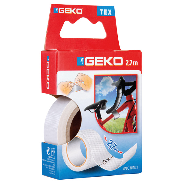 Geko l�rredstape 19mm x 2,7 meter hvid