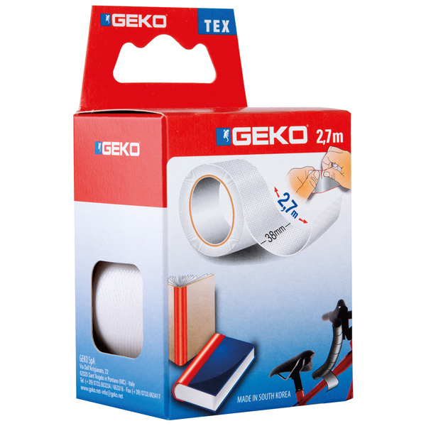 Geko l�rredstape 38mm x 2,7 meter hvid