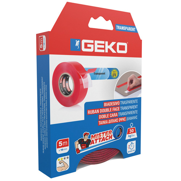Geko extreme foam dobbelt tape 19mm x 5m
