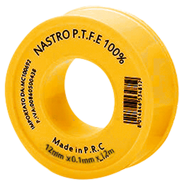 Geko teflon p.t.f.e gul gevind tape til gas 12mm x