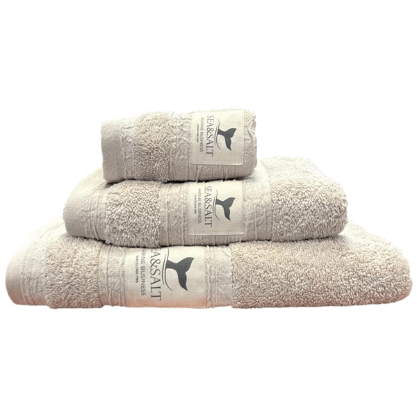 Mb sea &salt badeh�ndkl�der beige 3 stk 30x50 - 50